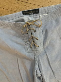 Light Blue Lace Up Pants