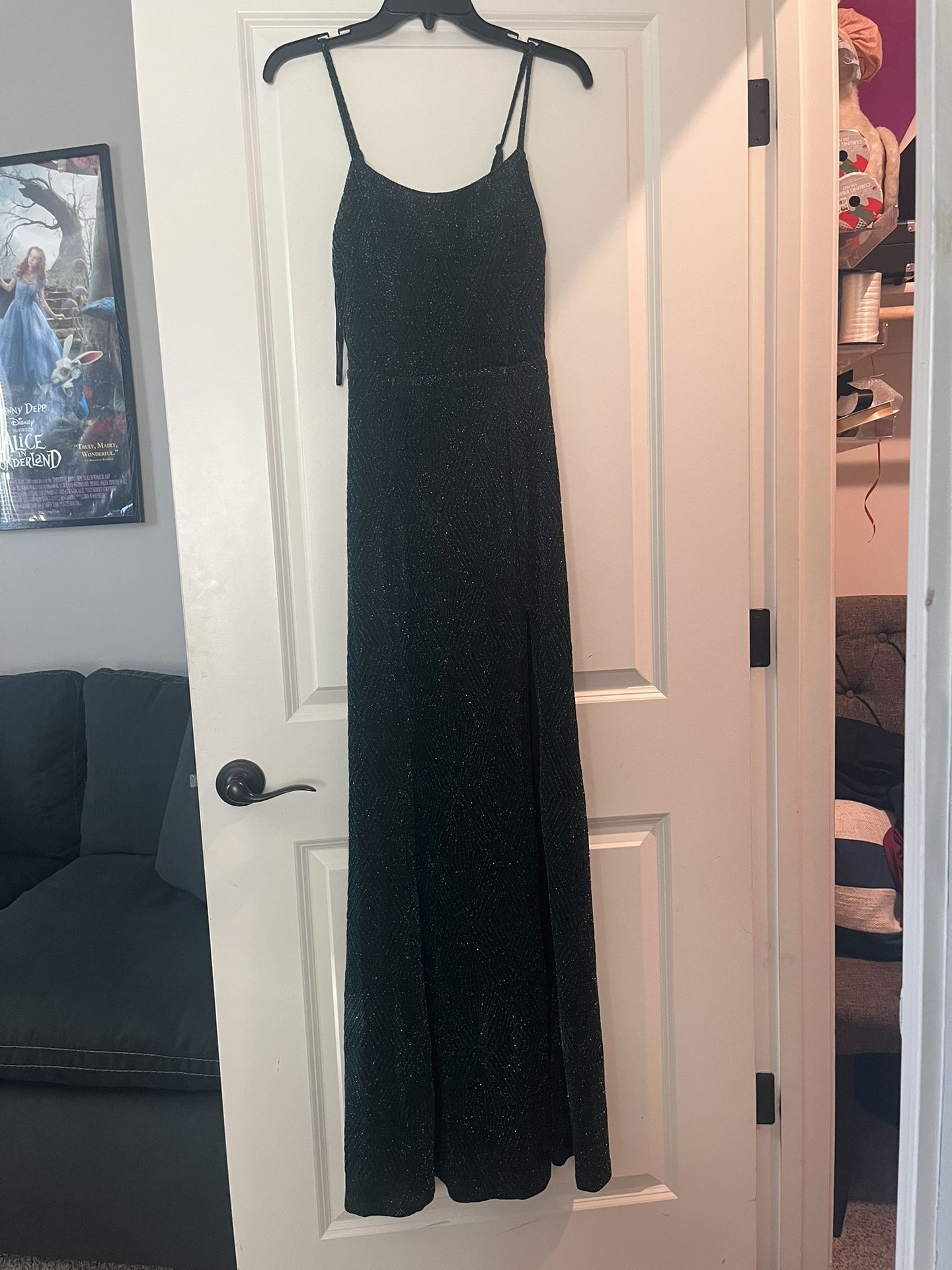 Size 7  Embarks Green Prom Dress 