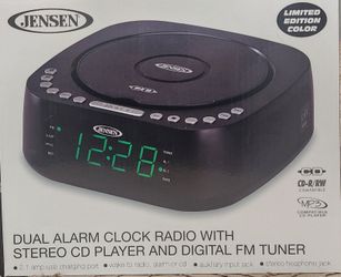 Jensen Dual Alarm Clock Radio CD Player