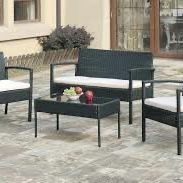 black wicker resin patio outdoor pool outside Furniture