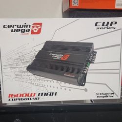 New!! Cerwin Vega 1600w 4ch Amplifier 