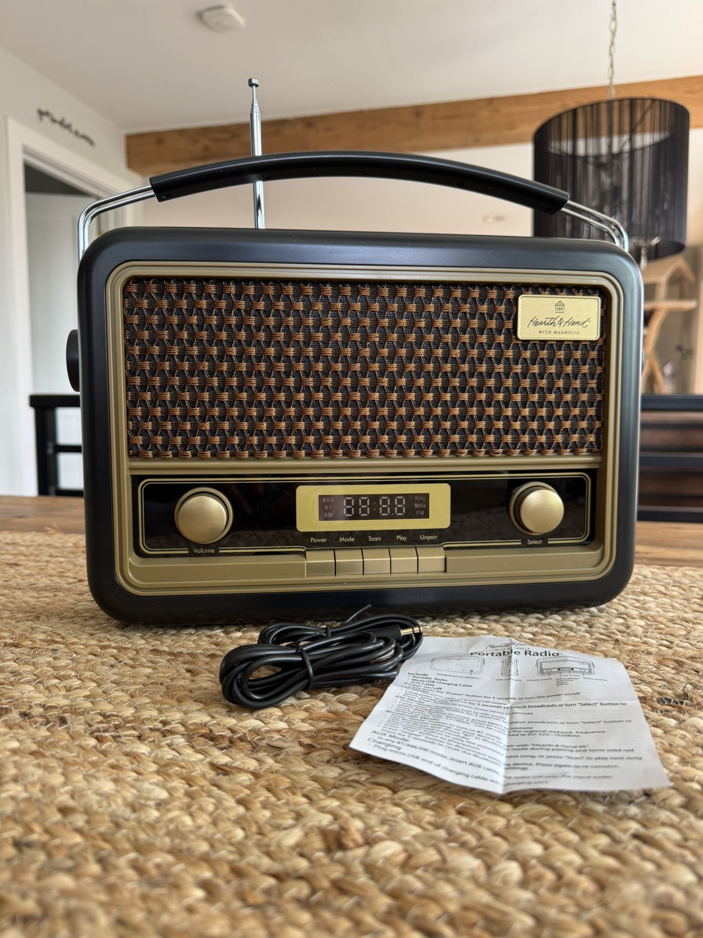 NEW! Portable Radio By Hearth & Hand With Magnolia