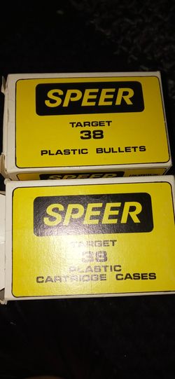 Speer plastic case and plastic projectile training/indoor