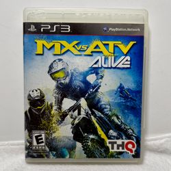 Mx vs Atv Alive PS3 PlayStation 3 Complete CIB Genuine THQ Motocross