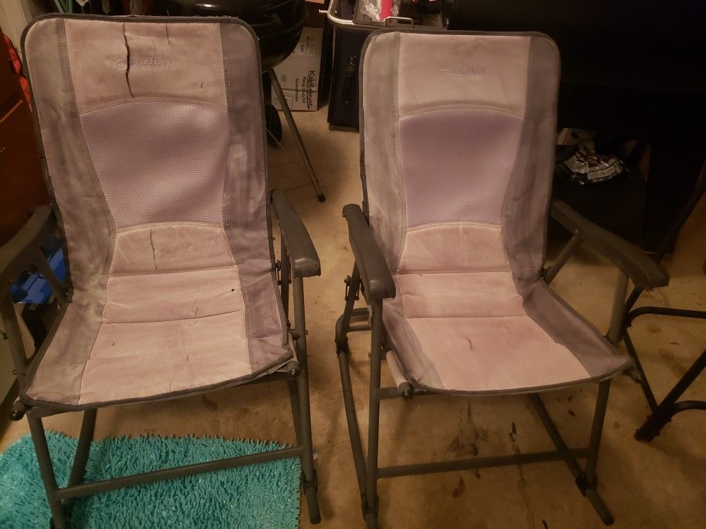 2 MAGELLAN CAMPING ROCKING CHAIRS
