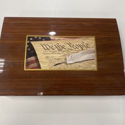 LIKE NEW - Founding Fathers of America Silver Coin Collection - w/ Deluxe Franklin Mint Display Case