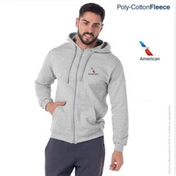 American Arlines Logo Bordado O Estampado En Sweatshirt Hoodie Zipper Adultos 