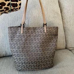 Authentic Rare Fendi Tote Zucca Cream bag