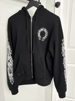 Chrome Hearts Horseshoe Floral Black Zip Up