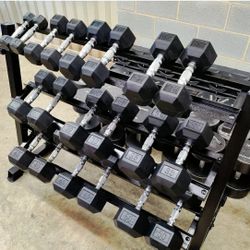 5-50 LB Dumbbell Set + Rack | BRAND NEW | FREE DELIVERY