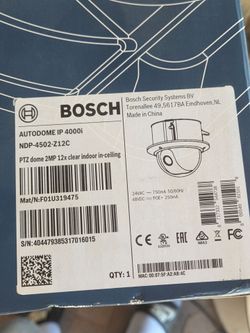 Bosch security cameras  1080 ip 12x zoom