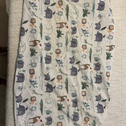 Watercolor Safari Organic Cotton Pottery Barn Kids Crib Sheet