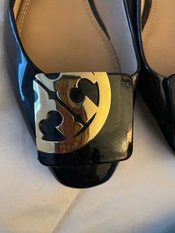 Rare Tory Burch Black Patent Leather Flats