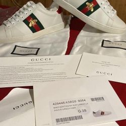 Gucci White Leather ACE* Sneakers