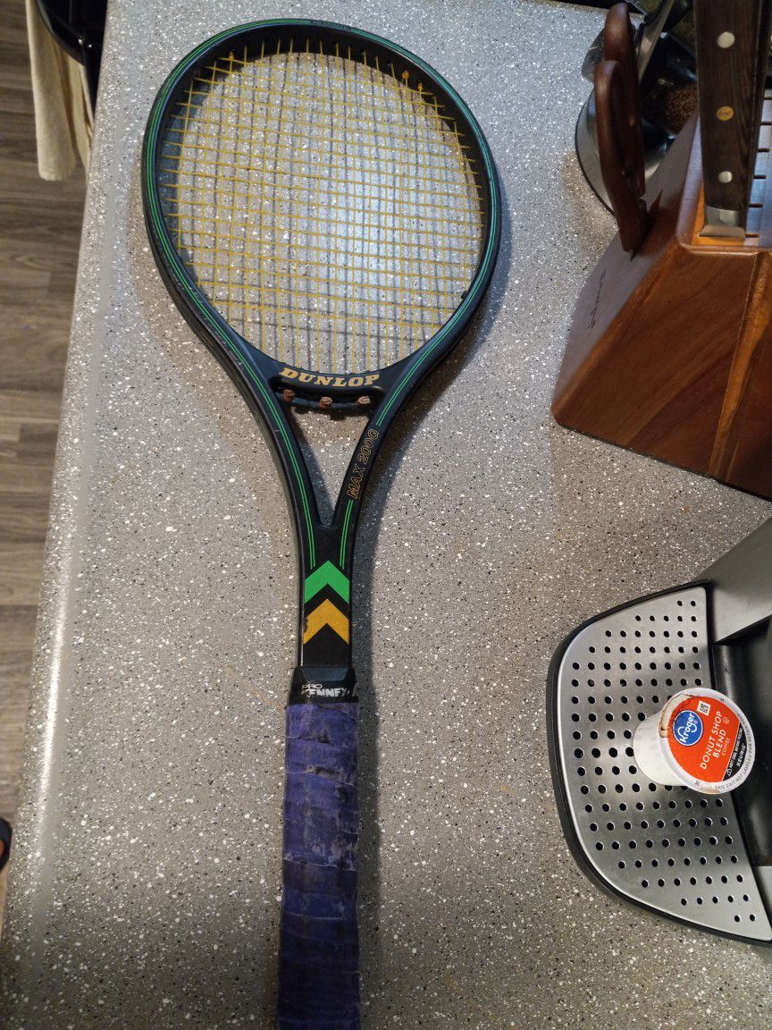 Vintage Dunlop Max 200 Tennis Racket🙂 Made In England