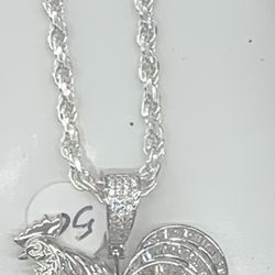 Rope 24 In Silver 925 With Pendant 