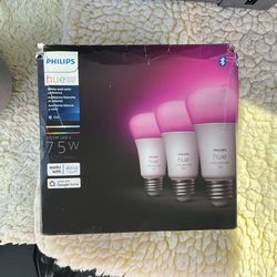 Light Bulbs 75w Phillips Hue white and multicolored 3 pack