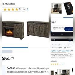 58" Tv  🔥  Fireplace    Entertainment  New In Box .  Retail For $445 . Asking $325