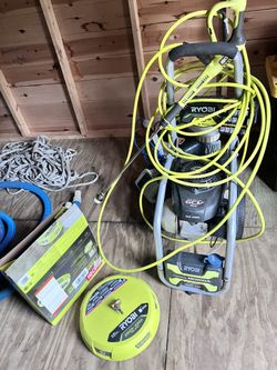 Used Working Ryobi 3300 Psi Power Washer & 15 Inches Surface Cleaner