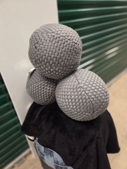 Gray Woven Decorative Ball Set of 3