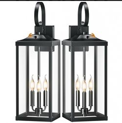 24" Extra Large Dusk to Dawn Exterior Lighting Fixtures, Front Porch Lights