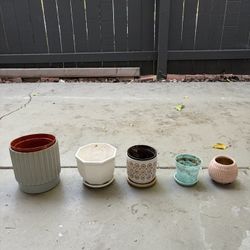 Variety of pots for plants