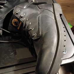 BRAHMA SLIP & OIL RESISTANT MEN'S BLACK SOFT TOE BOOTS SIZE 12