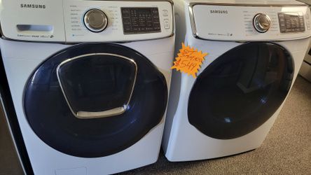 Set samsung washer and dryer electric work great conditions 4.8 cubic ft washer 7.0 cubic ft dryer both work great conditions including warranty 90 dq