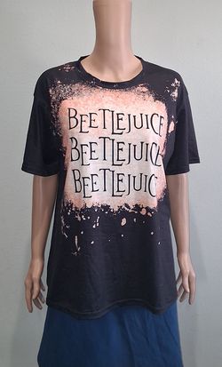 Beetlejuice Bleached Graphic T-Shirt Size XL