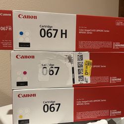 Canon 067 Cyan, Yellow &.MagentaToner