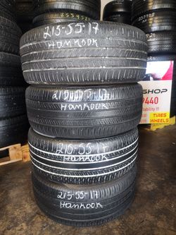 215 55R 17 HANKOOK KINERGY GT TIRES 2155517 USED TIRES (SET) MOUNT BALANCE INCLUDED