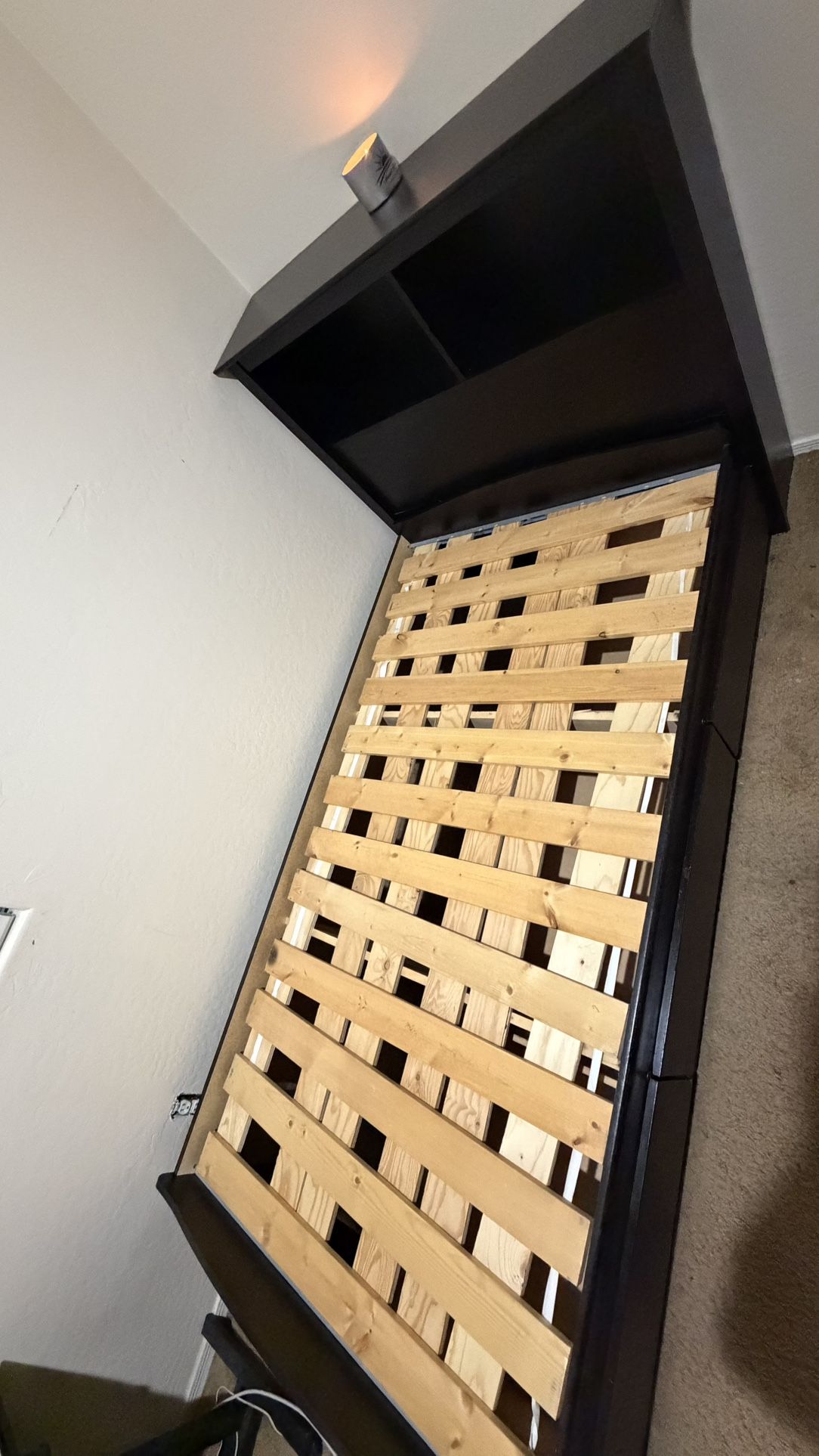 Twin Bed With Headboard. Three Storage Drawers.