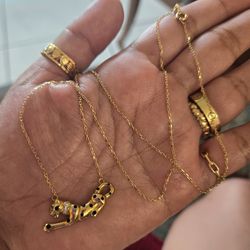 18k Panther Necklace