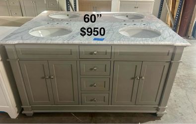 60in Double Bathroom Vanity with Top