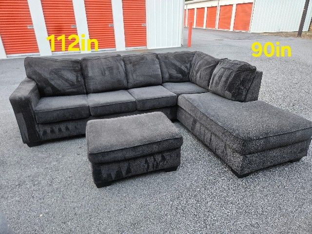 FREE DELIVERY Couch Sofa Chaise Sectional Ottoman 3 Piece