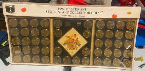Vintage 1992 Master Set Sport Stars Collectors Coins (50) Complete Set