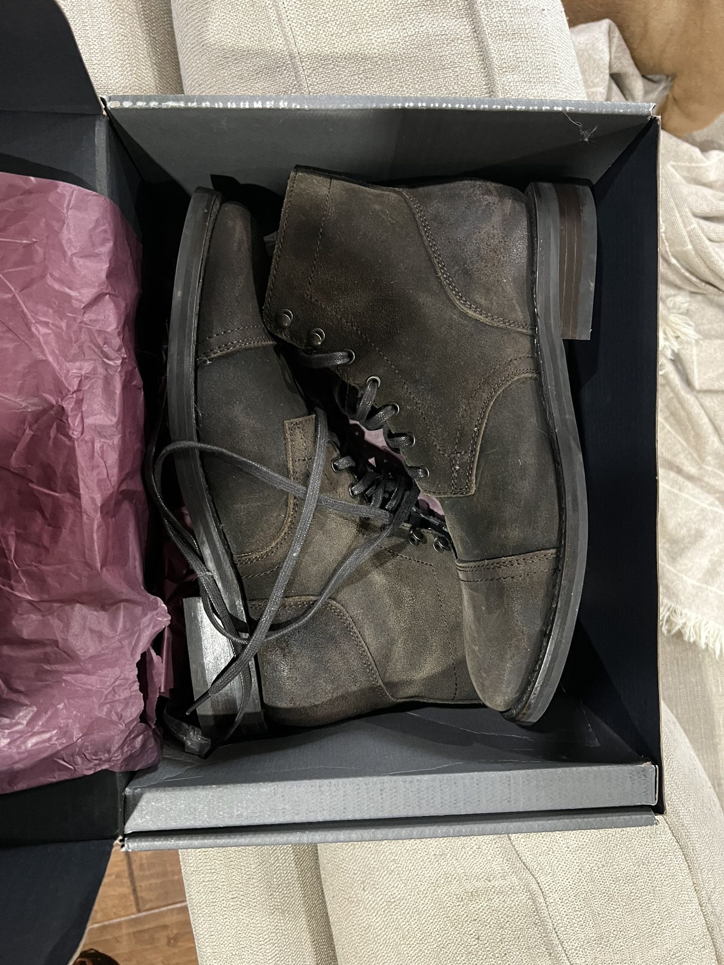 10.5 Thursday Boots Dark Olive Suede Captain Boot