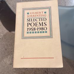 Selected Poems 1(contact info removed) by Sorrentino, Gilbert, Trade Paperback, Used Book