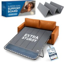 Sleeper Sofa Bed Support Board Queen (60x48) - Heavy Duty Wood SleeperSaver Covers Steel Support Bars - Under Mattress Bar Shield for Pull Out Couch, 