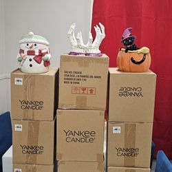 Yankkee Candle Holiday Candle Holders New In Box