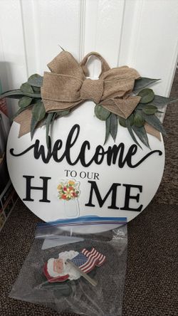 Welcome to our home decor sign