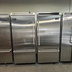 Viking 72”wide Built In Bottom Freezer Refrigerators In Stainless Steel 