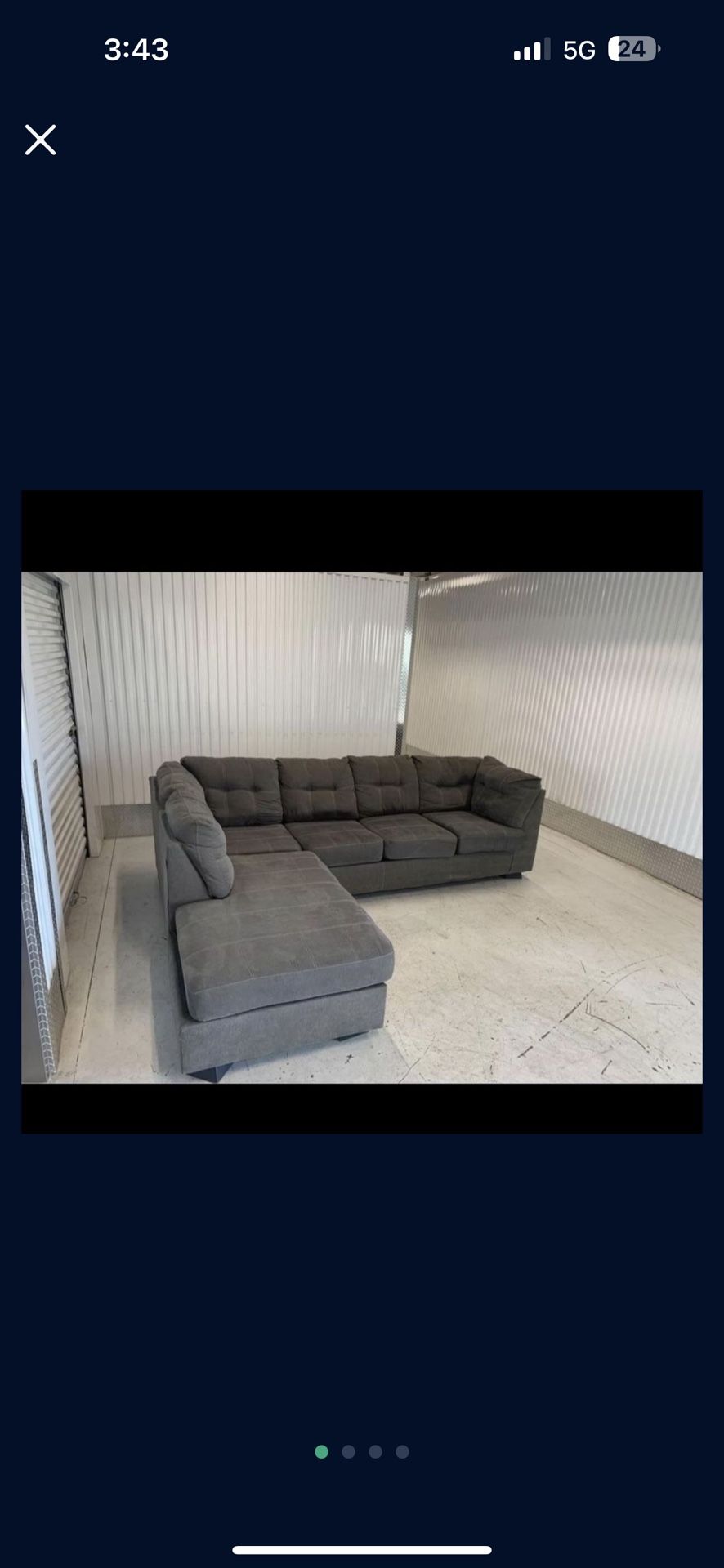 Comfy Gray Sectional Couch