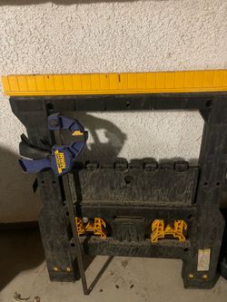 Sawhorse and clamp