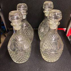 4 Crystal Decanters