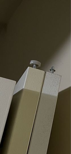 There is A Three Pieces Of closet doors the color is white the length is 6.7 inches wide is 4.8 inches all three of them for $125 total