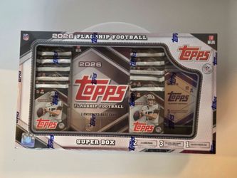 2026 Topps NFL Flagship Football Super Box Sealed Factory Fresh 14 Packs + Extra