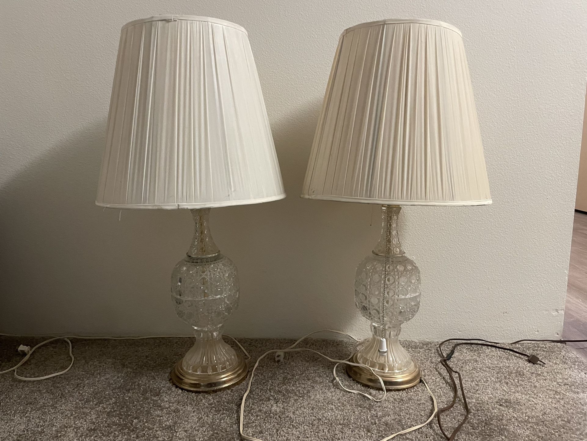 IF YOU SEE THESE , THEY ARE AVAILABLE! Two Lamps & Two End Tables - 