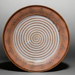 1970s Velga Jansons Toronto Studio Pottery Plate – Hand-Thrown Latvian Art – 13”