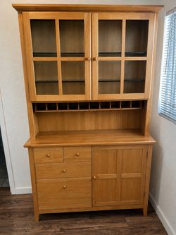 Solid wood hutch